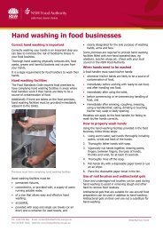 Hand washing in food businesses - NSW Food Authority