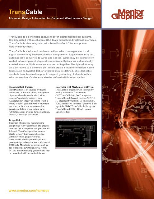 TransCable - Mentor Graphics