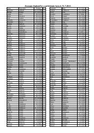 Zoznam Å¾iadateÄ¾ov o pridelenie bytu k 31.7.2012