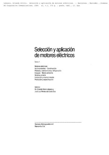 SelecciÃ³n y aplicaciÃ³n de motores elÃ©ctricos