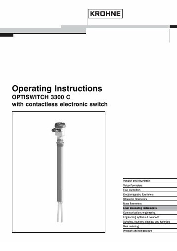 OPTISWITCH 3300 C with contacless electronic switch - Fagerberg