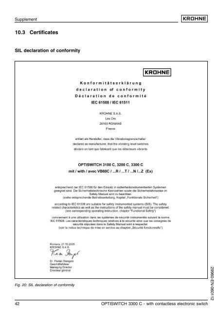 OPTISWITCH 3300 C with contacless electronic switch - Fagerberg