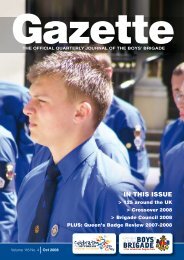 In thIs Issue - The Boys' Brigade