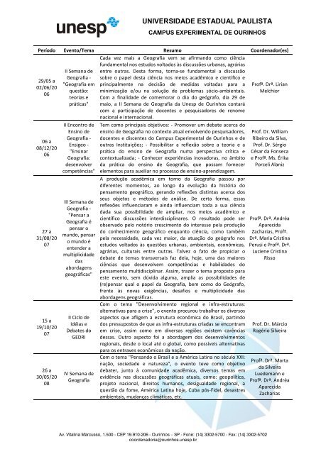 Relatório 2005/2009 - UNESP