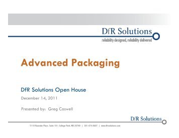 Advanced Packaging - DfR Solutions