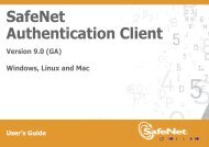 SafeNet Authentication Client User's Guide