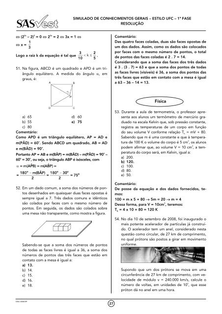 1º SIMULADO – CONHECIMENTOS GERAIS - 1ª FASE ... - SAS