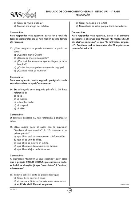 1º SIMULADO – CONHECIMENTOS GERAIS - 1ª FASE ... - SAS