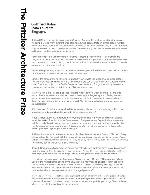 Download Full Text In Pdf Format The Pritzker Architecture Prize
