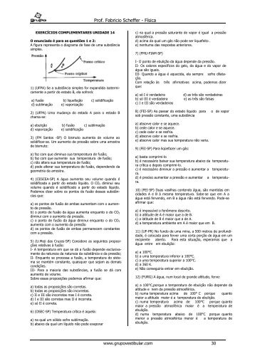 Testes 14 - Calor latente