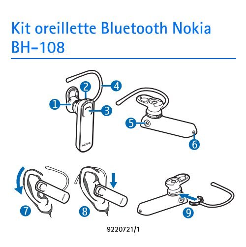 Kit oreillette Bluetooth Nokia BH-108 - Parlez rabais