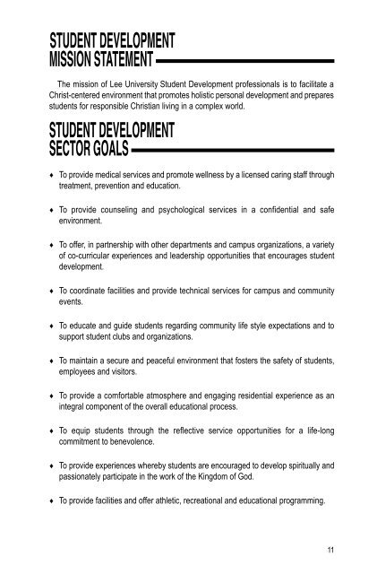 Student Handbook - Lee University