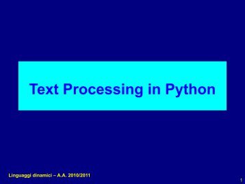 Text Processing in Python - Agentgroup