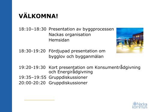 Byggprocessen i Nacka, översiktlig presentation