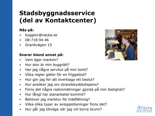 Byggprocessen i Nacka, översiktlig presentation