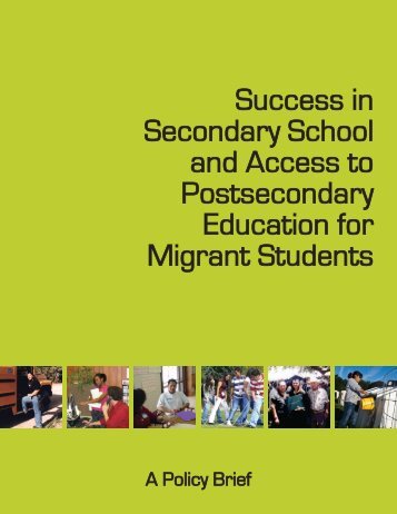 National Policy Brief - Secondary Education for Migrant Youth