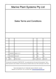 Sales terms and conditions - download here - Marine Plant Systems