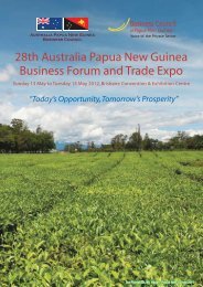 28th AUSTRALIA PAPUA NEW GUINEA BUSINESS FORUM & TRADE EXPO ...