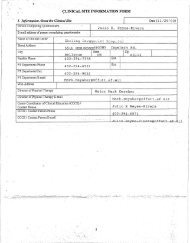 CLINICAL SITE INFORMATION FORM