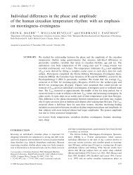 Individual differences in the phase and amplitude of the human ...