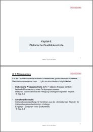 Kapitel 6: Statistische QualitÃƒÂ¤tskontrolle 6.1 Allgemeines