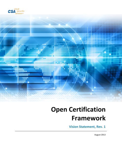 Open Certification Framework - Cloud Security Alliance