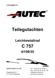 Teilegutachten C 757 - AUTEC GmbH & Co. KG