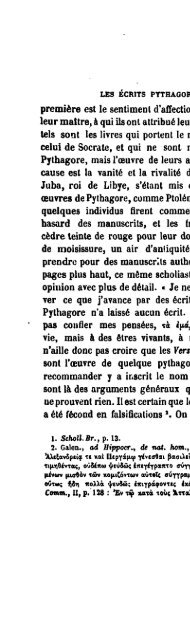 philosophie pythagoricienne - Notes du mont Royal