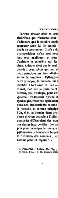 philosophie pythagoricienne - Notes du mont Royal