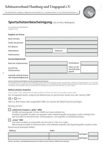 SportschÃ¼tzenbescheinigung - SchÃ¼tzenverband Hamburg und ...