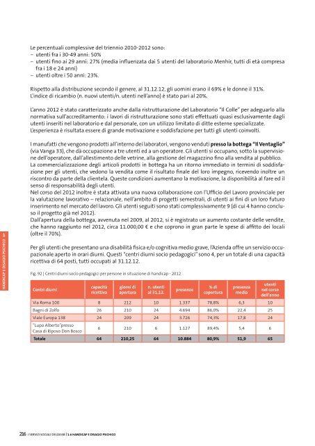 Sozialbericht 2012 - Betrieb fÃ¼r Sozialdienste Bozen