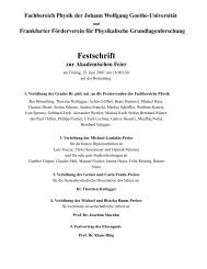 Festschrift - Frankfurter Förderverein für Physikalische ...