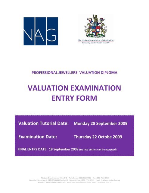Goldsmiths valuations deals