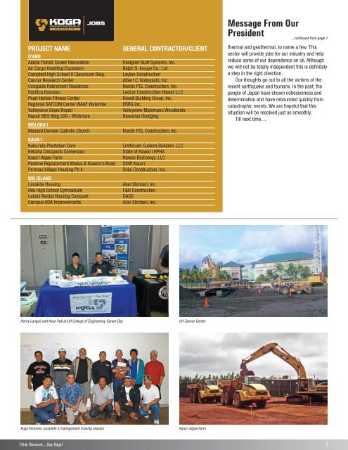 April - Koga Engineering & Construction, Inc.