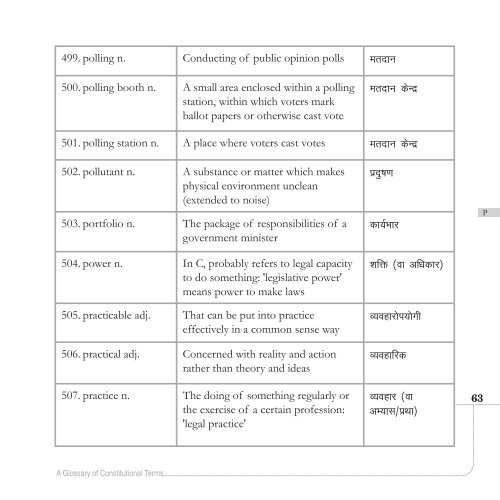 A Glossary of Constitutional Terms: English / Nepali