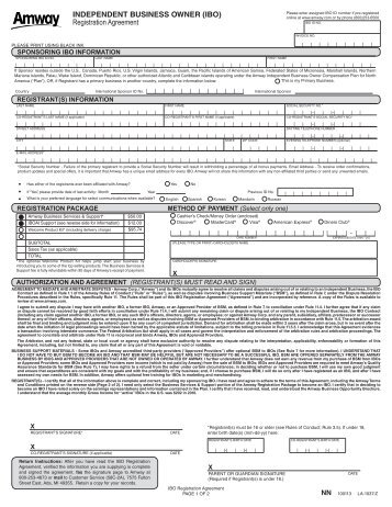 (IBO)Amway Independent Business Owner Compensation Plan