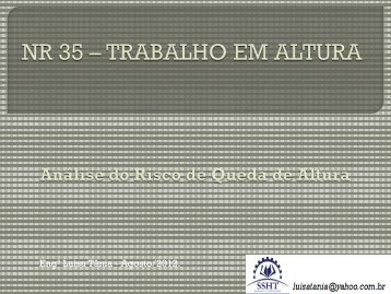 A NR 35 - Trabalho em Altura - Requisitos ... - Trabalho e Vida