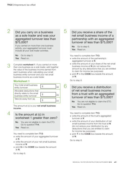 Individual tax return instructions supplement 2012 - Australian ...