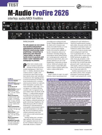 M-Audio ProFire 2626 - Music Info