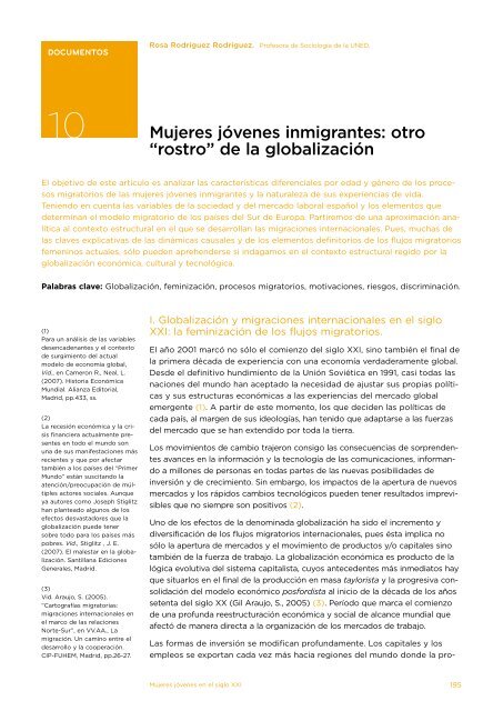 10 Mujeres jóvenes inmigrantes: otro “rostro” de la ... - Injuve