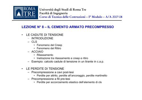 il cemento armato precompresso - Ablaweb.com