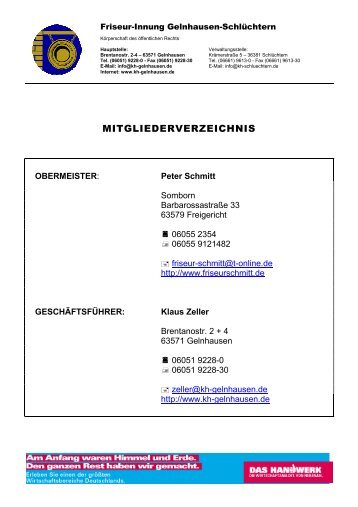 MITGLIEDERVERZEICHNIS