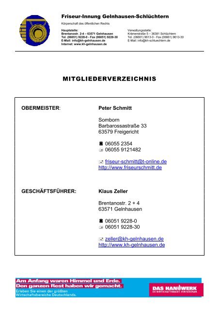 MITGLIEDERVERZEICHNIS