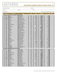 Preferred Member Order Form - dōTERRA - Essential Oils