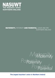 Maternity, Paternity and Parental Leave 2013 Northern ... - NASUWT