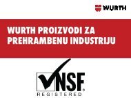 WURTH PROIZVODI ZA PREHRAMBENU INDUSTRIJU