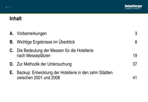 Die Bedeutung der Messen fÃ¼r die Hotellerie - Roland Berger