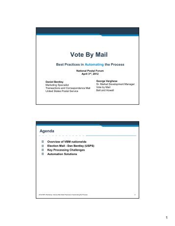 Vote By Mail - The National Postal Forum