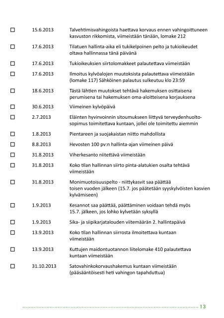 Viljelijätiedote kevät 2013.indd - Kouvola