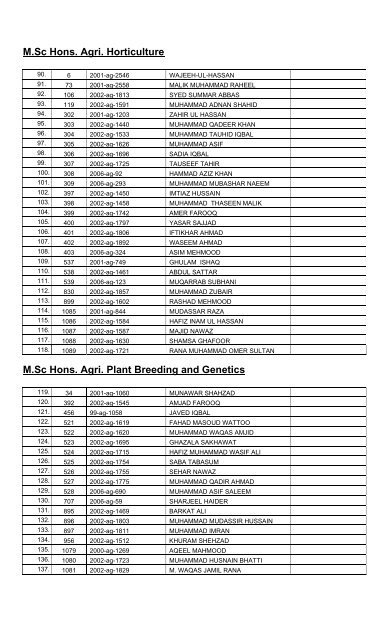 University of Agriculture, Faisalabad